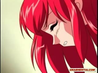 Redhead Hentai darling Caught And Poked All Hole By Tentacles C