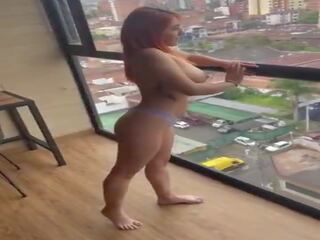 Big tits Redhead Latina honey With Asshole Tattoo Sucks dick And Is Nervous