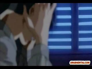 Bondage ýapon jelep anime gets wax and smashing poked