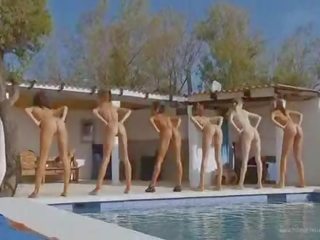 Seven naked girls like an army film