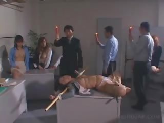Jap sex Slave Punished With excellent Wax Dripped On Her Body