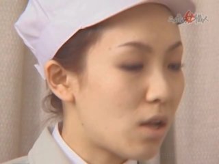 Bewitching Japanese nurses giving BJs to passionate patients
