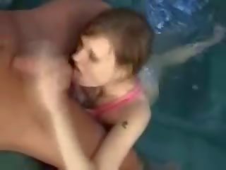 Extraordinary splendid czech teen fucked at a pool by bitchyporn(dot)co