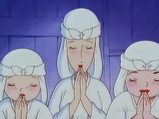 Naked hentai nun having X rated movie for the first time